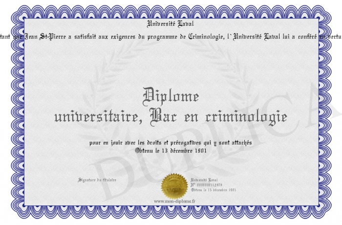 diplome universitaire criminologie